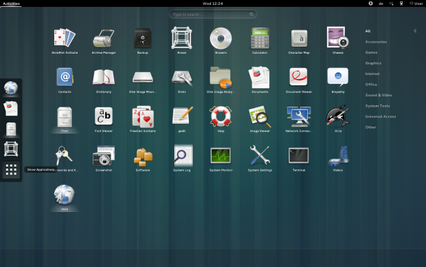 ... Anwendungen sind per Mausklick erreichbar.